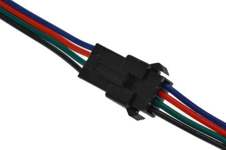 Connector 4-pin RGB LED strip - plug + socket