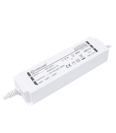 Zasilacz do oświetlenia LED 12V 8,33A 100W wodoszczelny IP67 YINGJIAO | YCL100-1208330